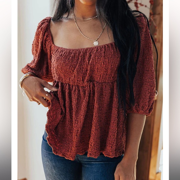 NWT Shop Impressions On My Way To You In Aurora Red Top Small - Picture 2 of 6